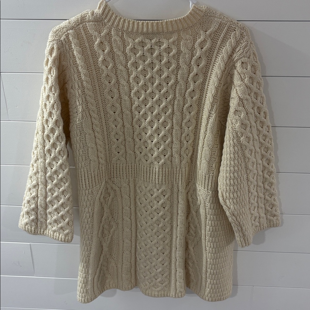 Kilronan Knitwear Merino Wool Cable Knit Cardigan‎ Sweater Ireland L - Picture 6 of 14